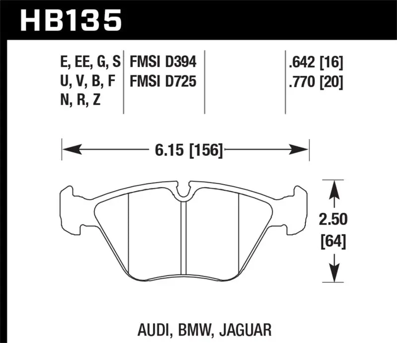 Hawk Ht-10 Race Compound Front Brake Pads – Optimized For 1995–2002 Bmw M3 1
