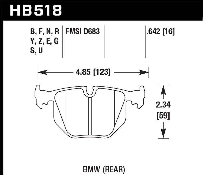 Hawk Hps Street Performance Brake Pads For Select Bmw Models (1997–2008) 1