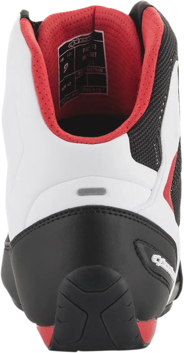 Alpinestars Faster-3 Rideknit Motorcycle Shoes – Black/White/Red, Us Size 9 (Model 2510319123-9) 1