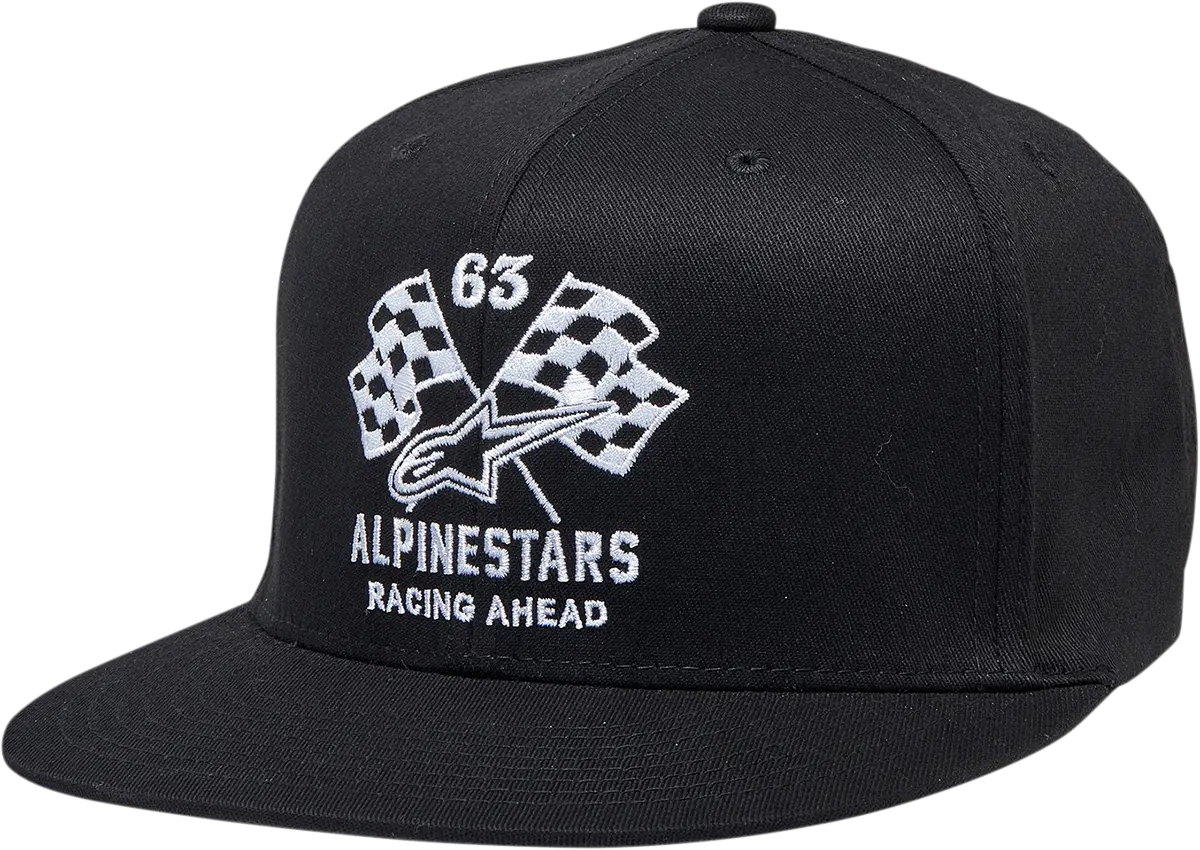 Alpinestars Double Check Flat-Bill Cap — Black/White Design — Small/Medium Fit (Style #1212812301020Sm) 1