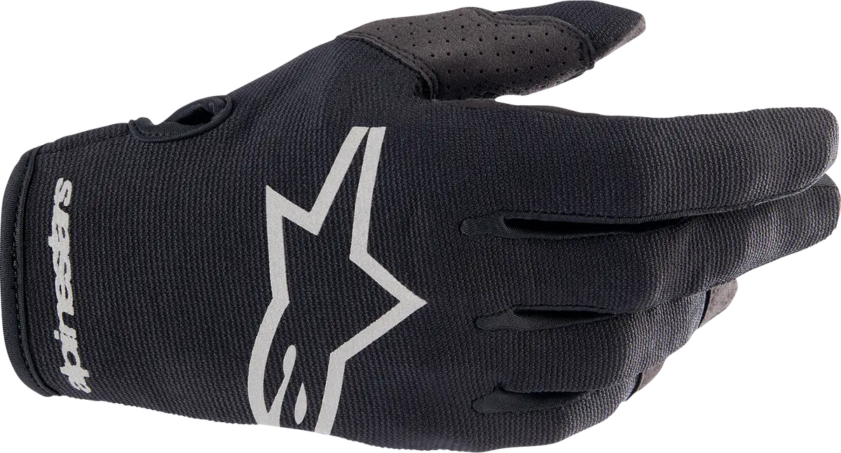 Alpinestars Radar Gloves — Black/Silver Colorway — Medium Size (Model 3561823-1419-M) 1