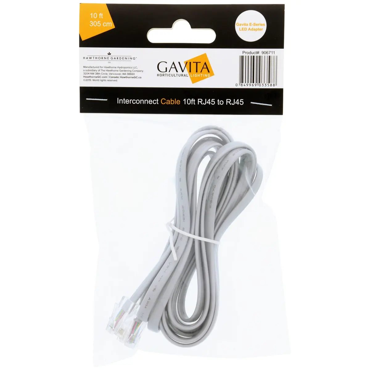 Gavita Led Adapter Interconnect Cable Rj45/Rj9 1