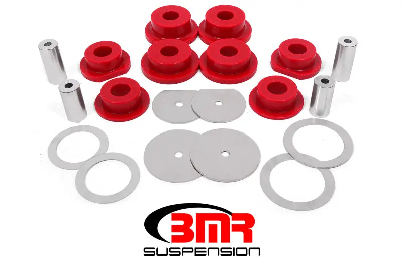 Bmr Polyurethane Rear Cradle Bushing Kit — Red, For 2008–2018 Dodge Challenger 1