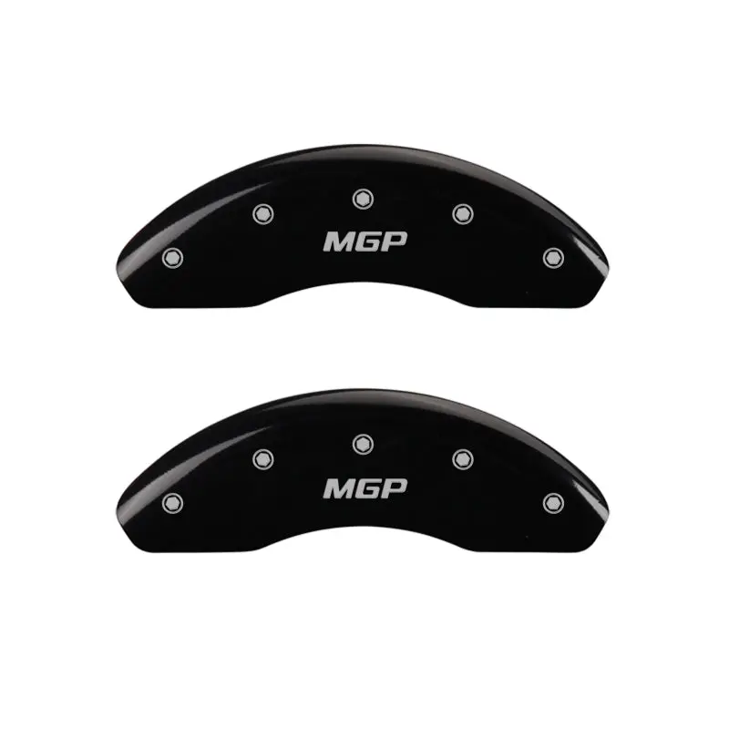 Mgp Engraved 4-Piston Caliper Covers – Front And Rear, Black Finish With Silver Char Accents, Fits 2019 Buick Cascada 1