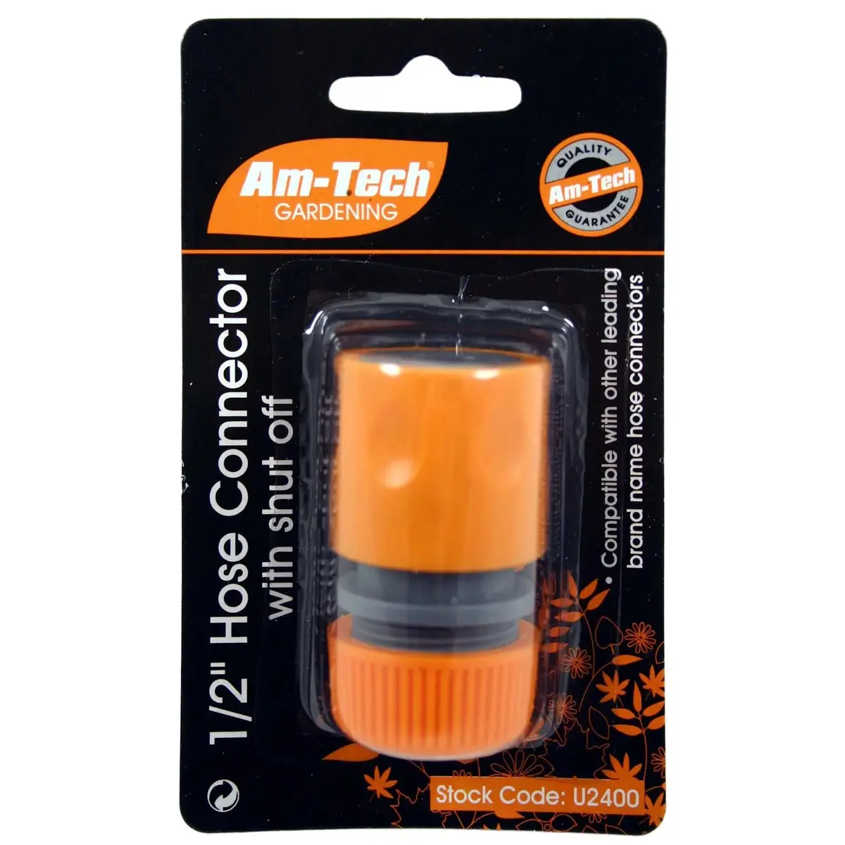 Amtech 1/2" Hose Connector With Shut Off 1