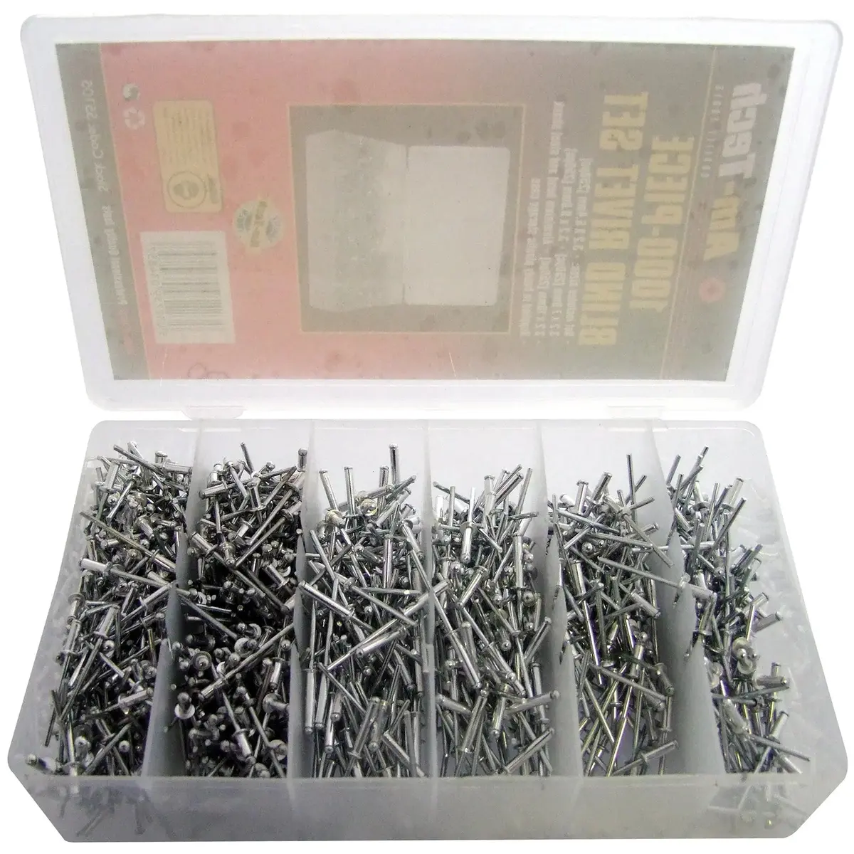 Amtech 1000 Piece Blind Rivet Set 6.4Mm-16Mm 1