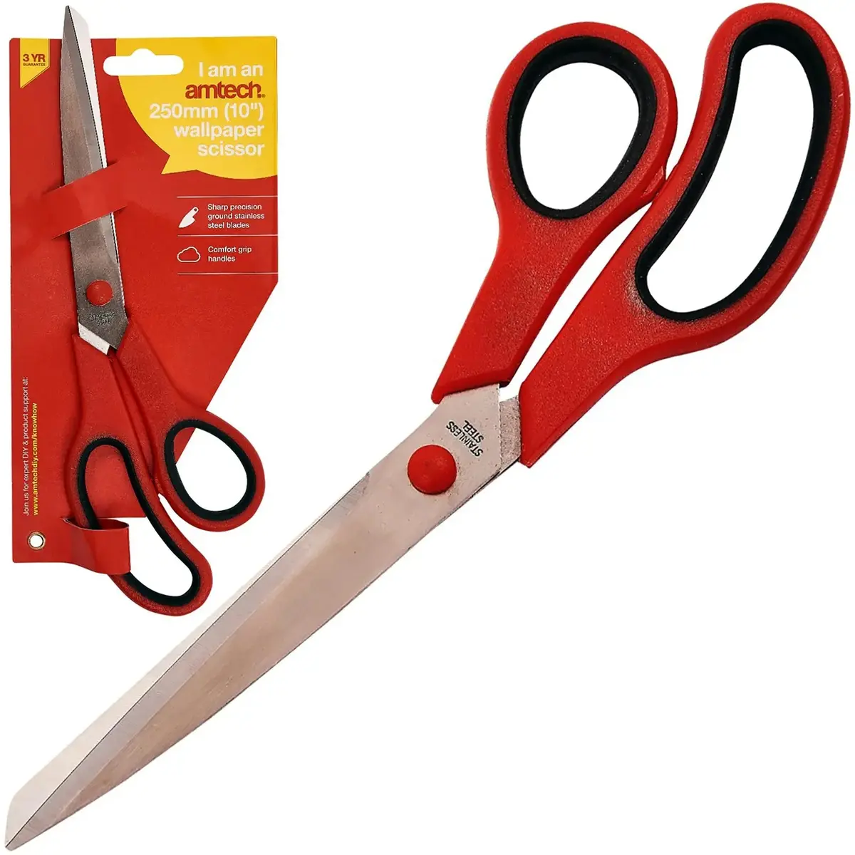 Amtech 10" 250Mm Professional Wallpaper Scissors 1