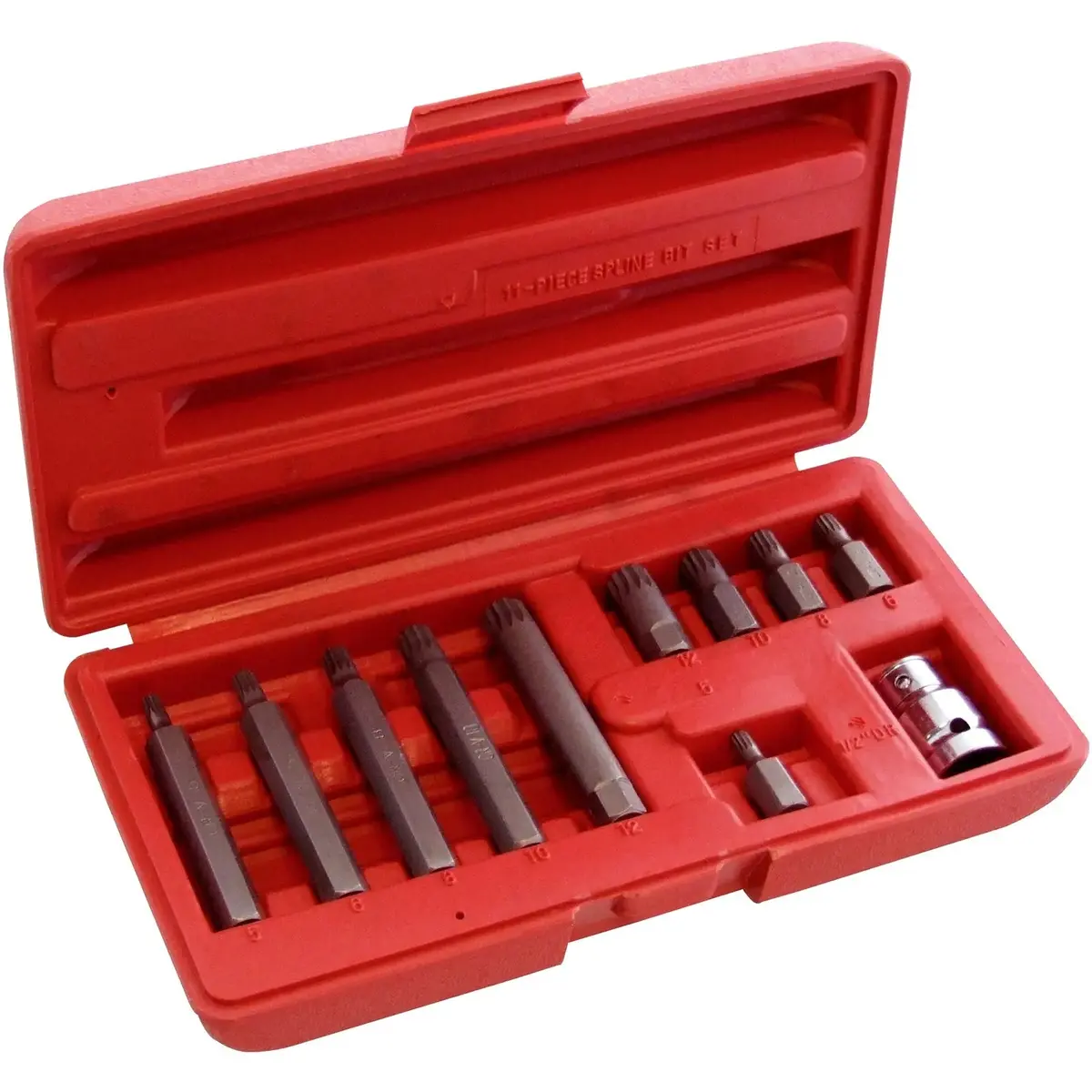 Amtech 11 Piece Spline Bit Set In Case M5-M12 30 And 75Mm Long 1