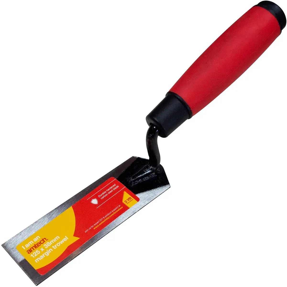 Amtech 125 X 40Mm Margin Trowel With Soft Grip Handle 1