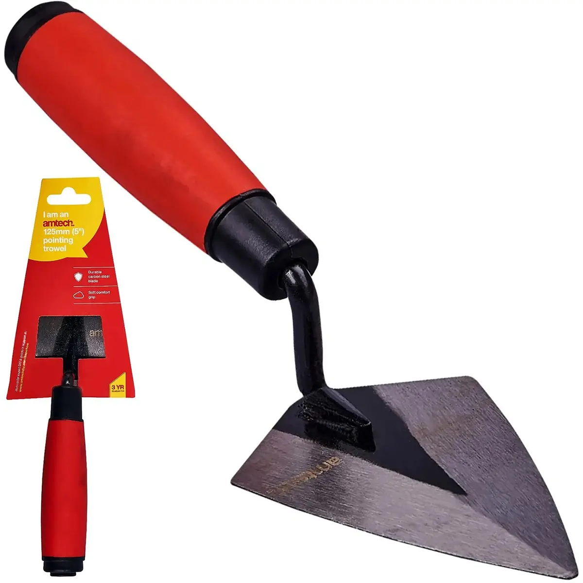 Amtech 125Mm (5") Pointing Trowel With Soft Grip Handle 1