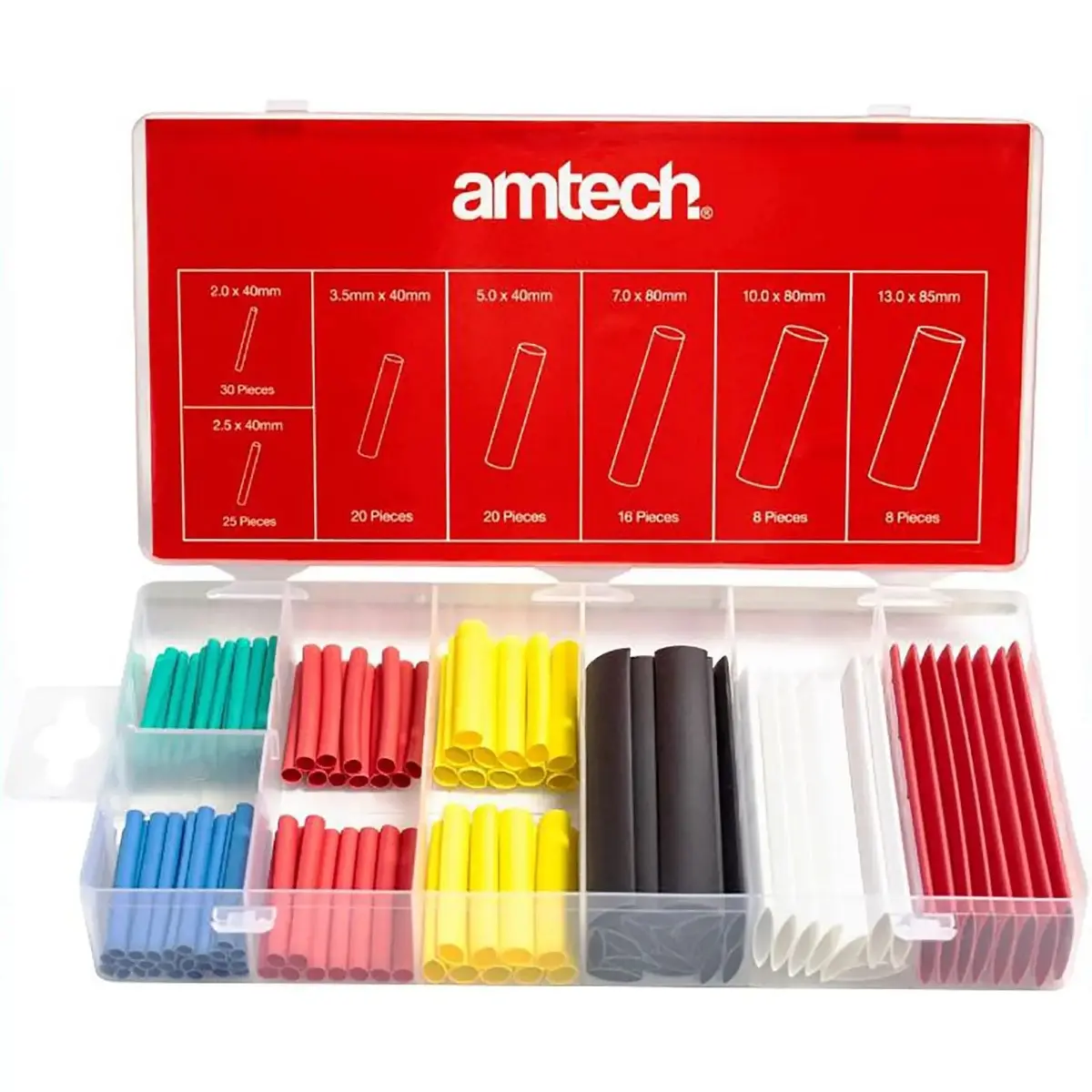 Amtech 127 Piece Colour Shrink Wrap Assortment 1