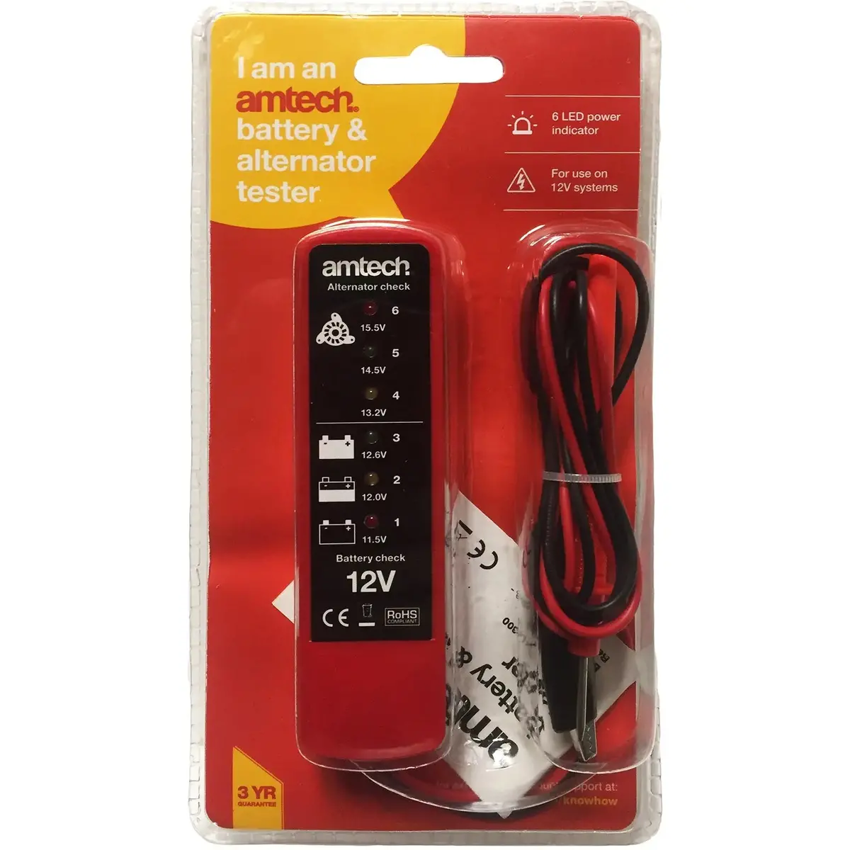 Amtech 12V Battery And Alternator Tester 1