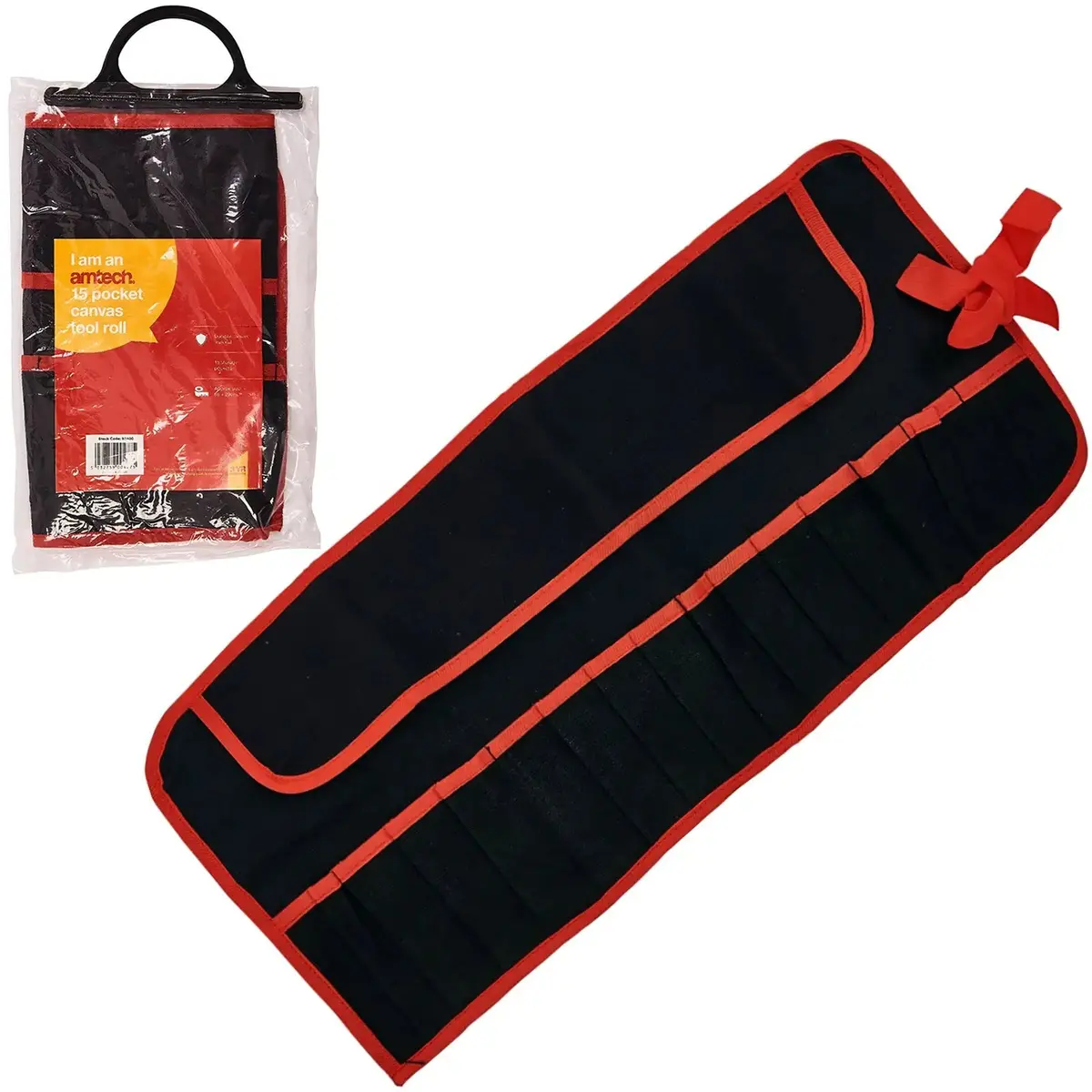 Amtech 15 Pocket Canvas Tool Storage Roll 1