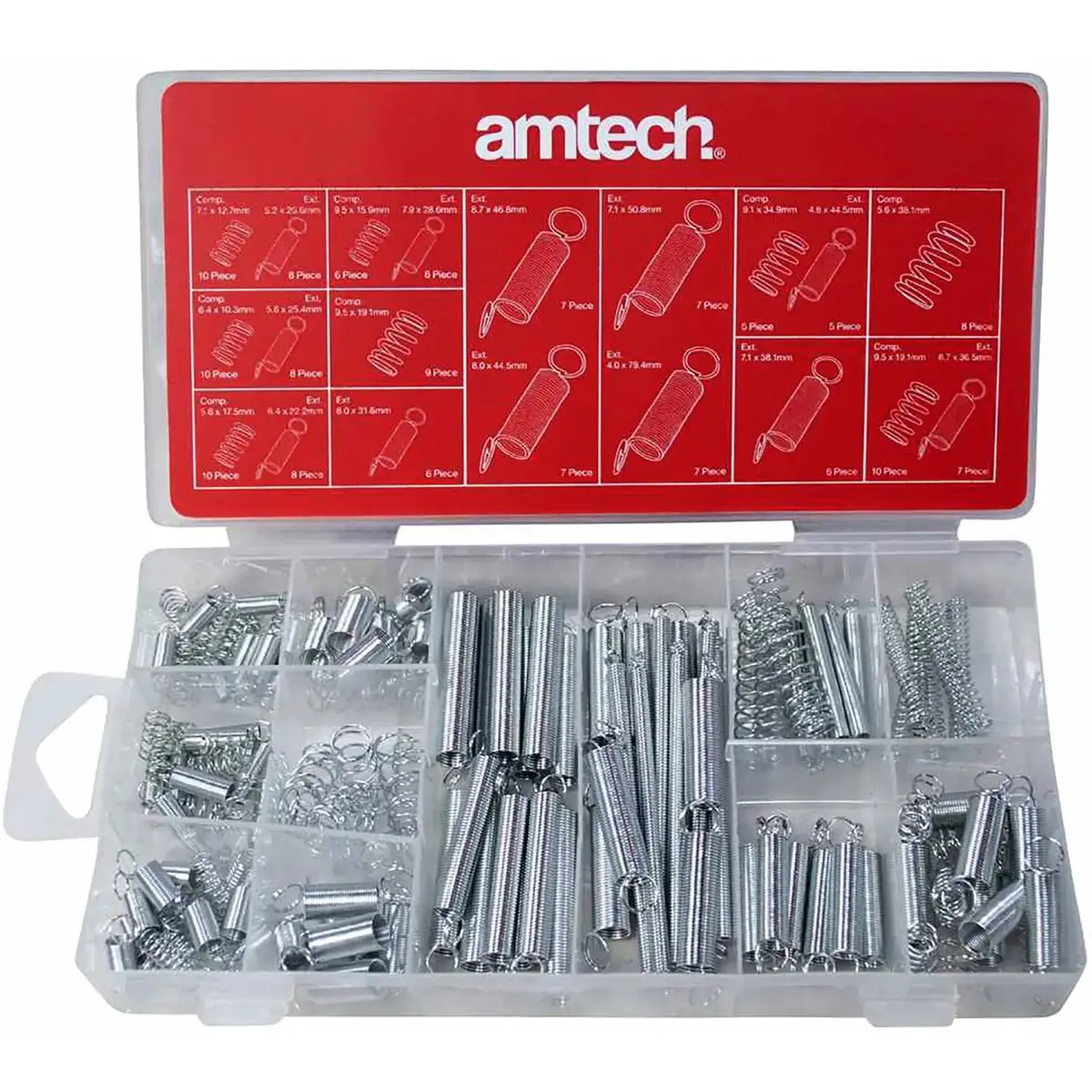 Amtech 150 Piece Spring Set Assortment Extended And Compressed 1