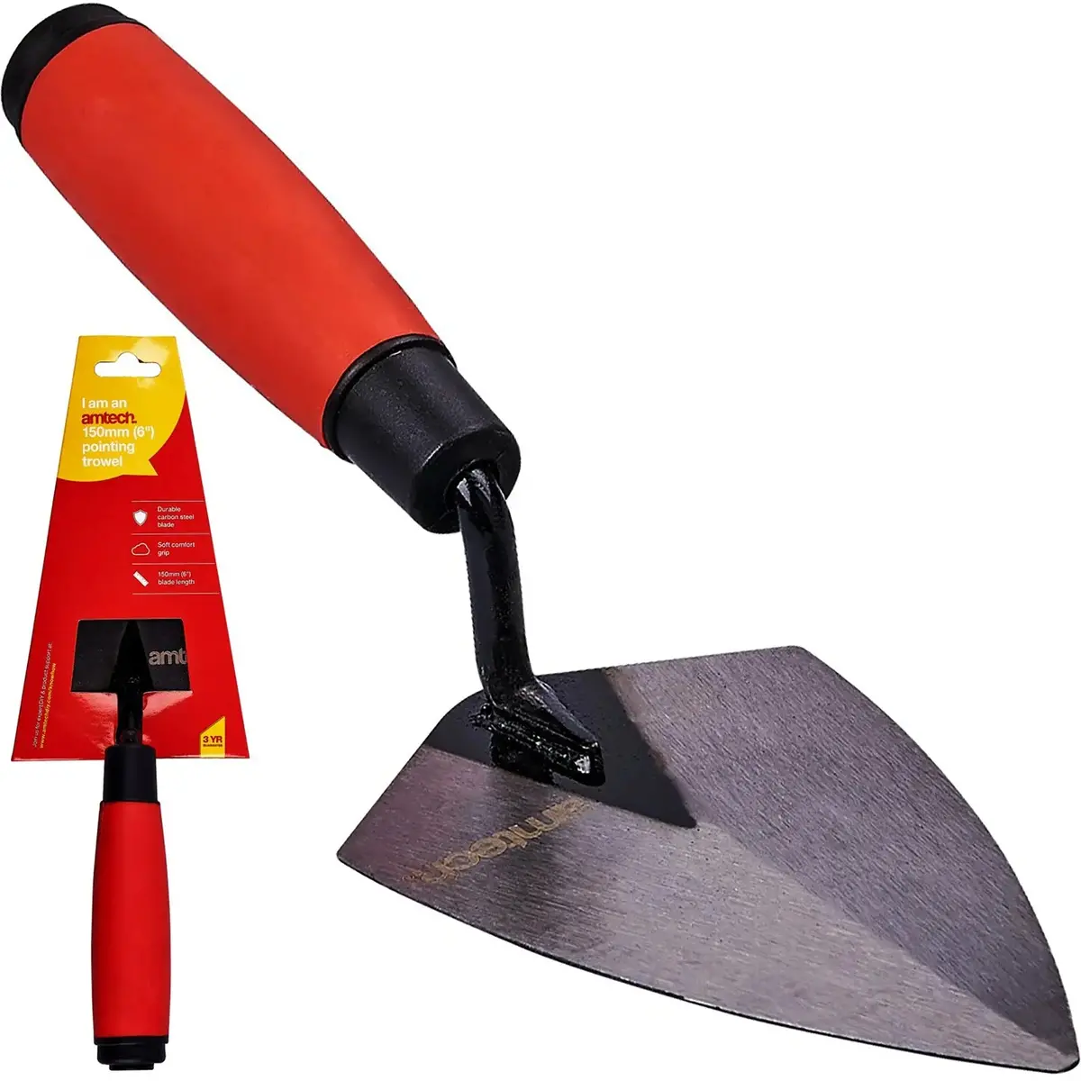 Amtech 150Mm (6") Pointing Trowel With Soft Grip Handle 1