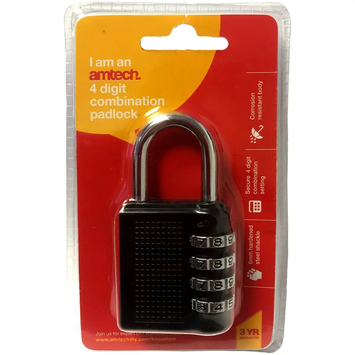 Amtech 4 Digit Combination Padlock 1