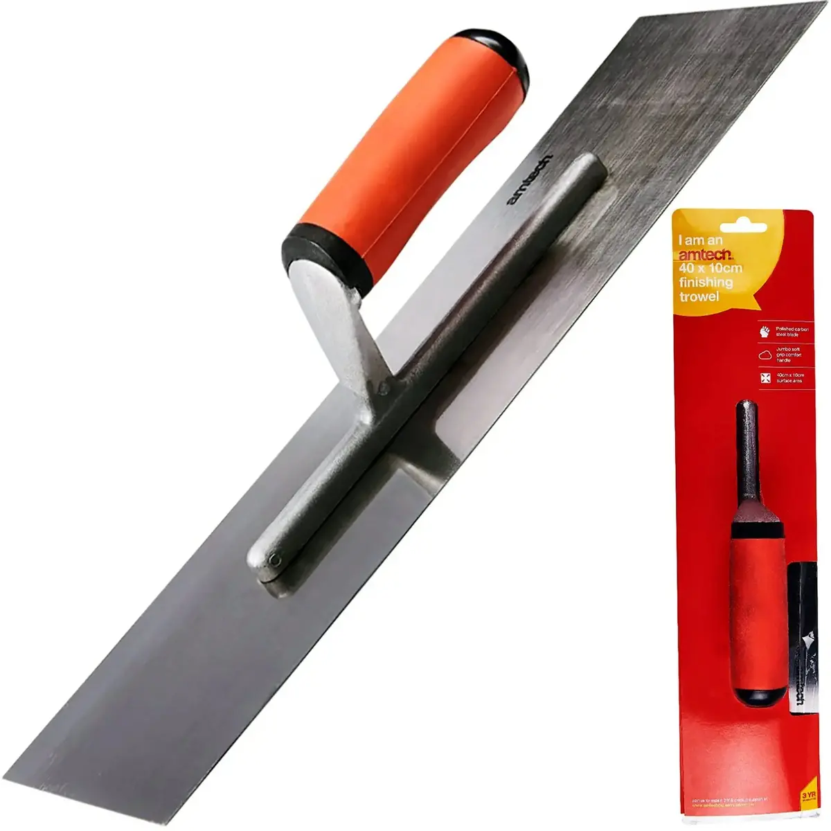 Amtech 400Mm (16") Cement Trowel With Soft Grip Handle 1