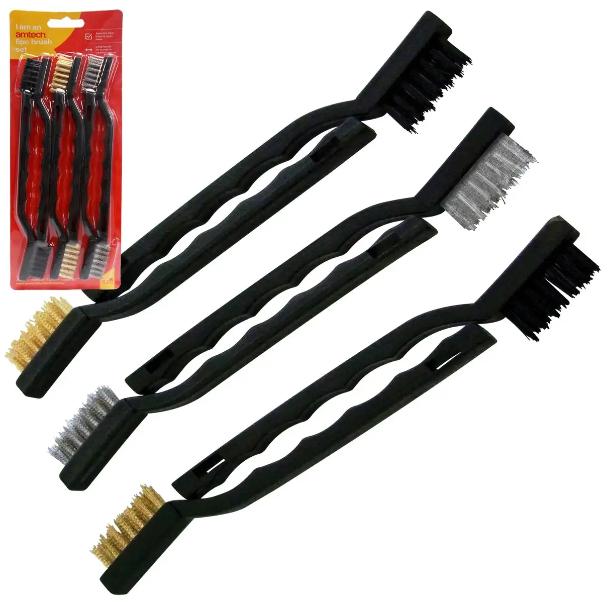Amtech 6 Piece 175Mm Wire Brush Set 1