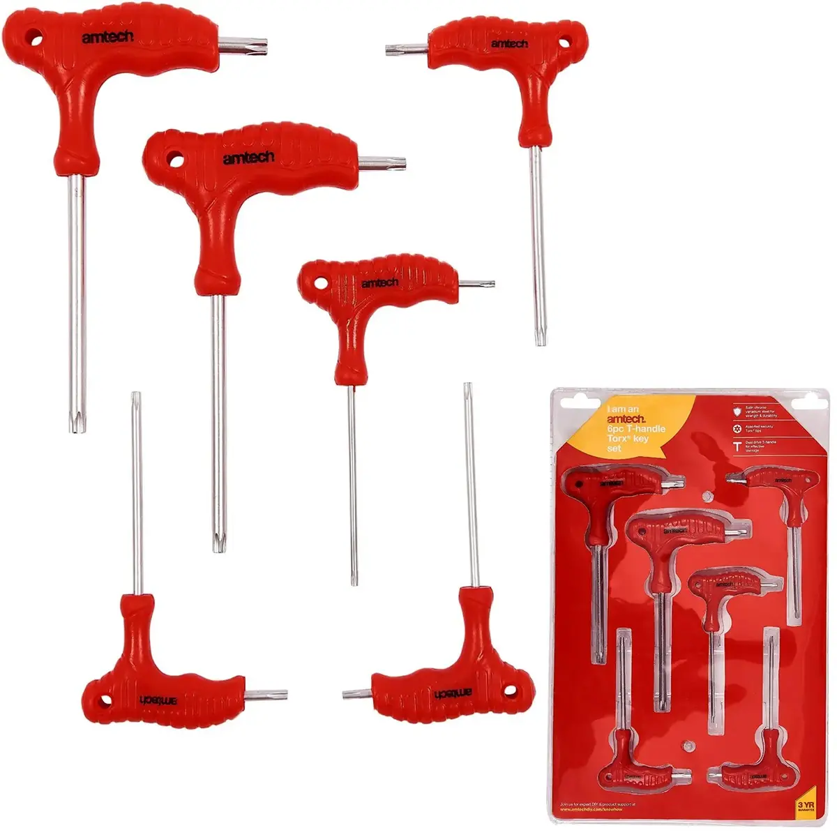 Amtech 6 Piece T-Handle Torx Wrench Set 1