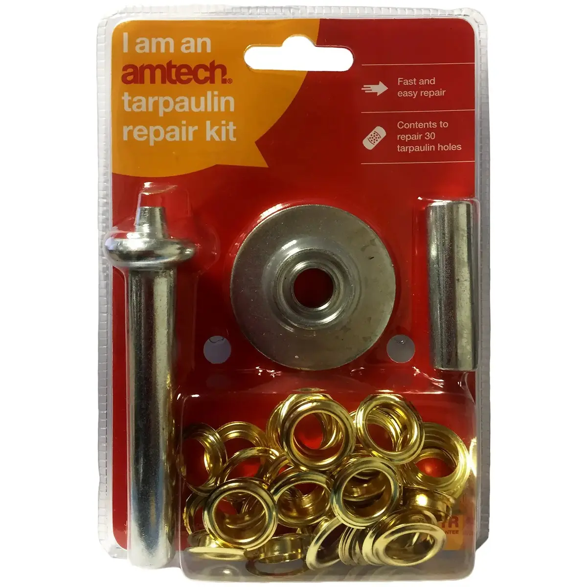 Amtech 63 Piece Tarpaulin Eyelet Repair Kit 1