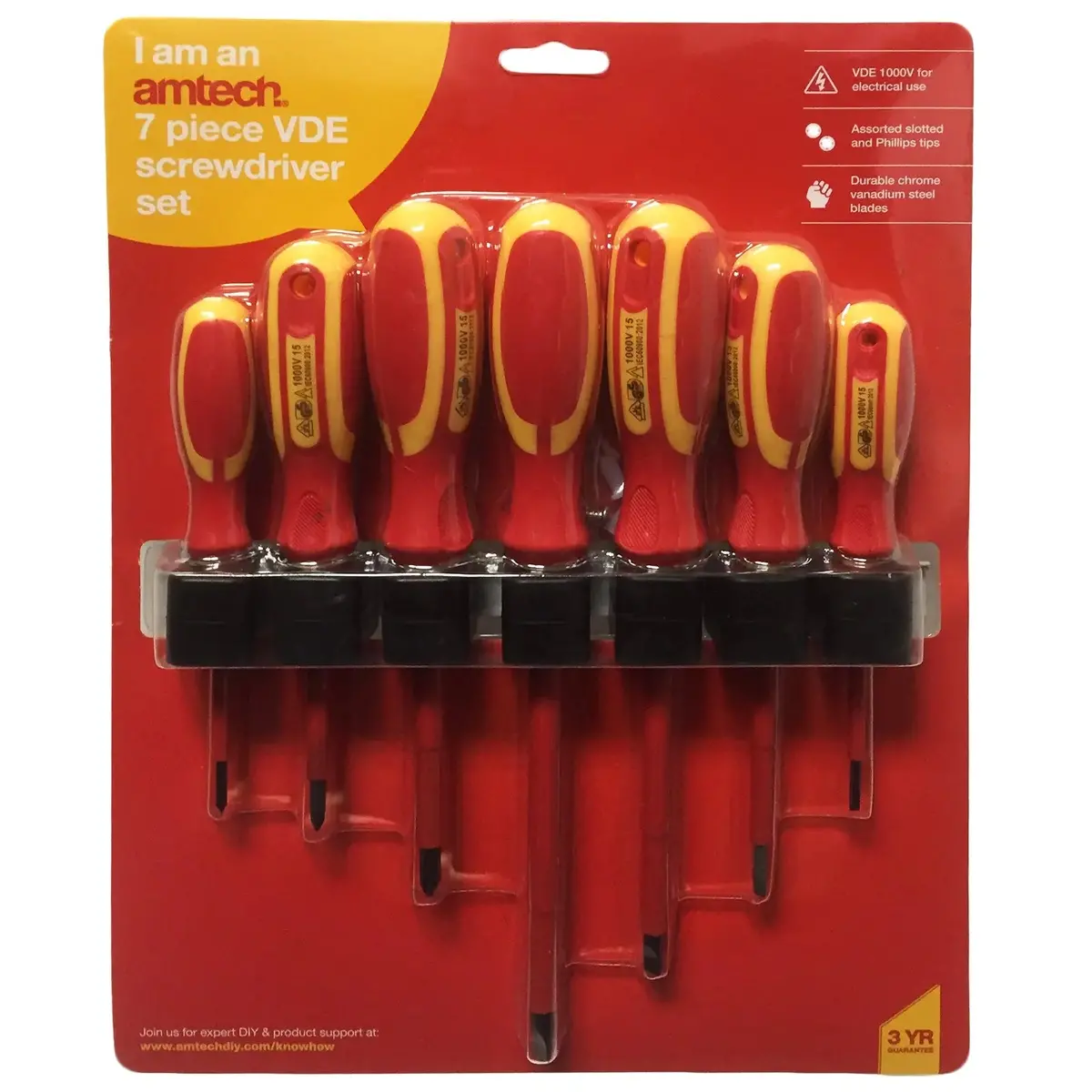 Amtech 7 Piece Vde Screwdriver Set 1000V 1