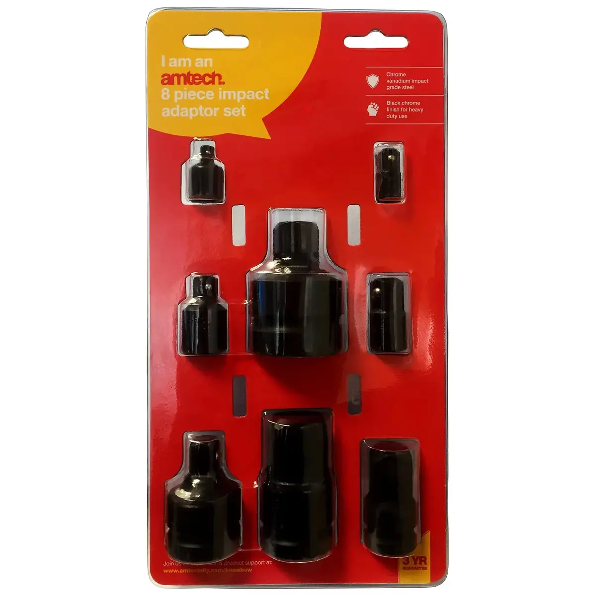 Amtech 8 Piece Impact Socket Adaptor Set 1