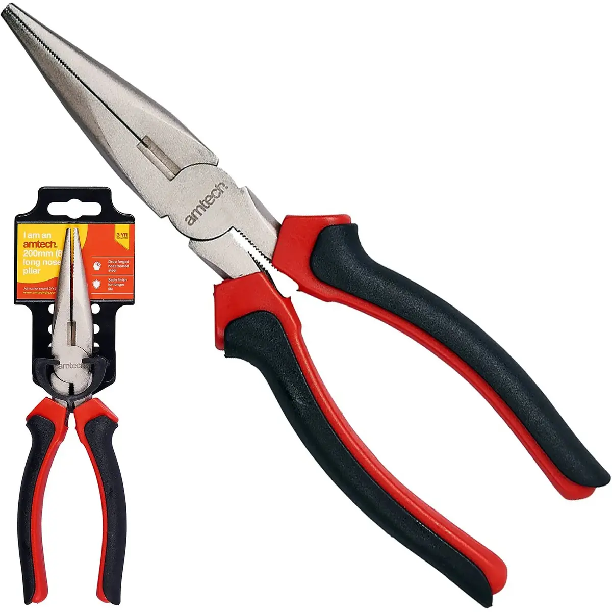Amtech 8" 200Mm Long Nose Pliers 1