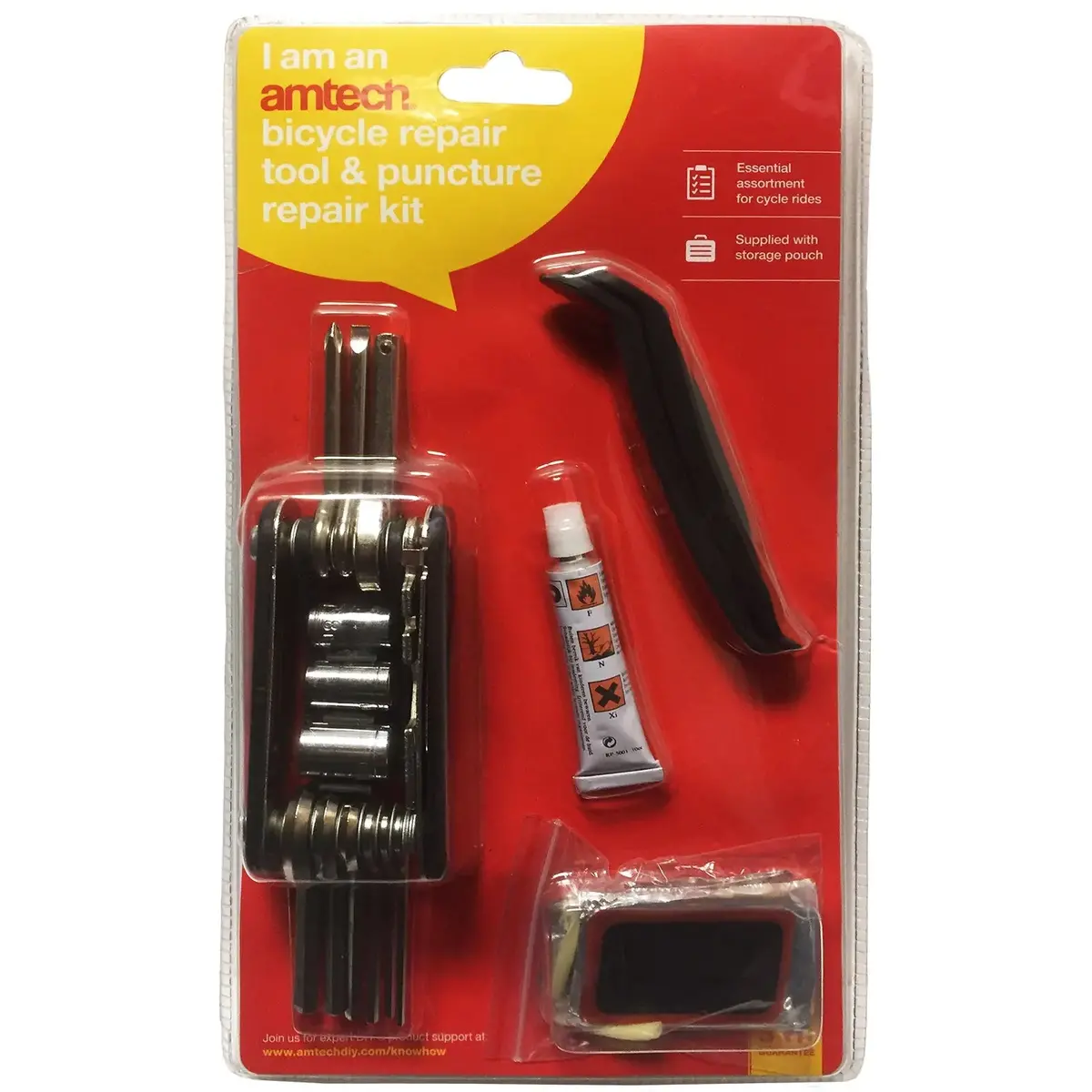 Amtech Bicycle Repair Tool And Puncture Repair Kit 1