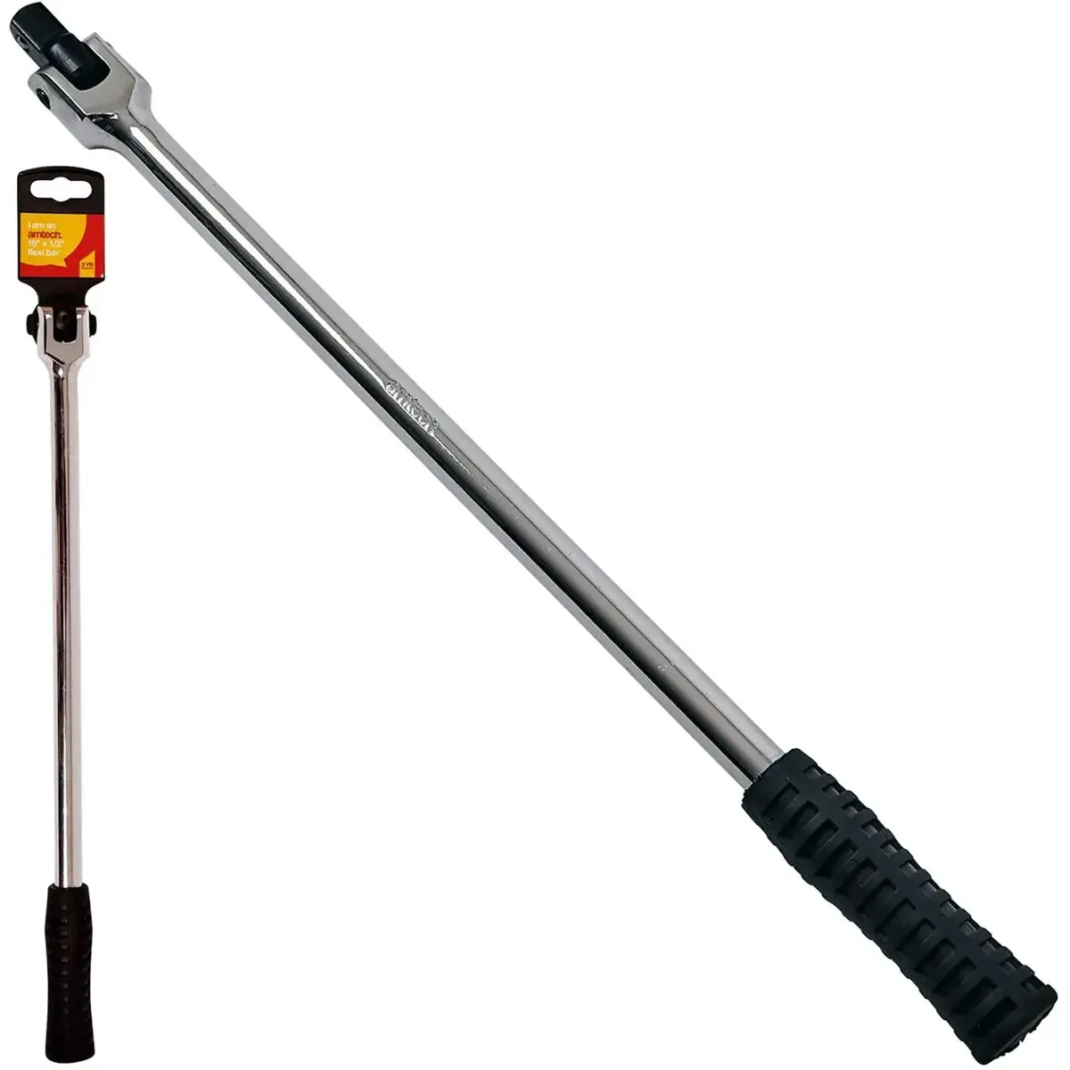 Amtech Breaker Bar Flexi Head 1/2" Drive 18" 450Mm With Rubber Grip 1