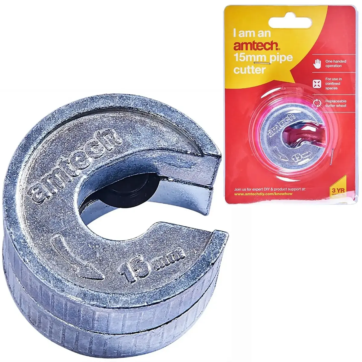 Amtech Copper Pipe Cutter 15Mm Rotary Slicer Quick Compact Clean Cut 1