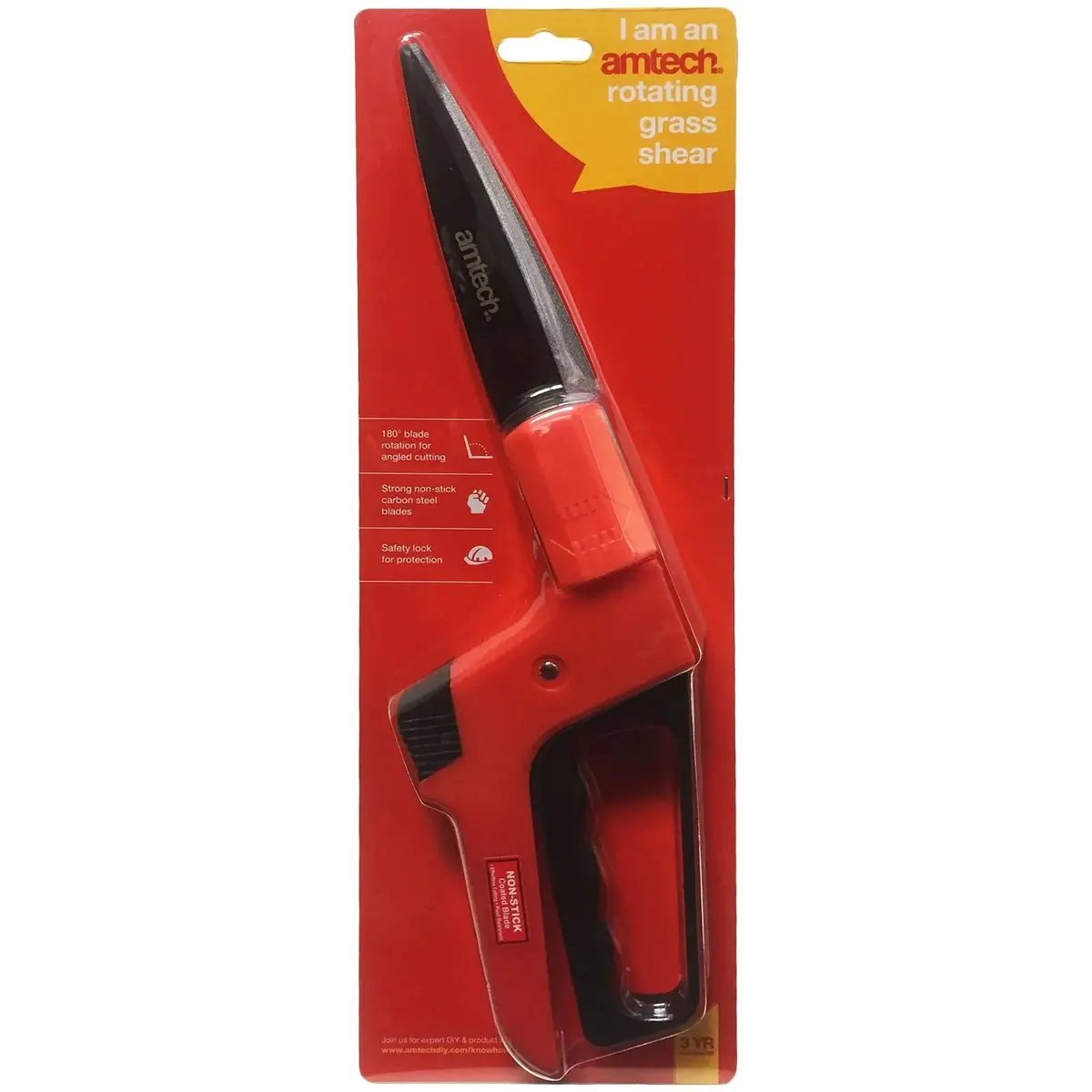 Amtech Deluxe 3 Way Rotating Grass Shears 1