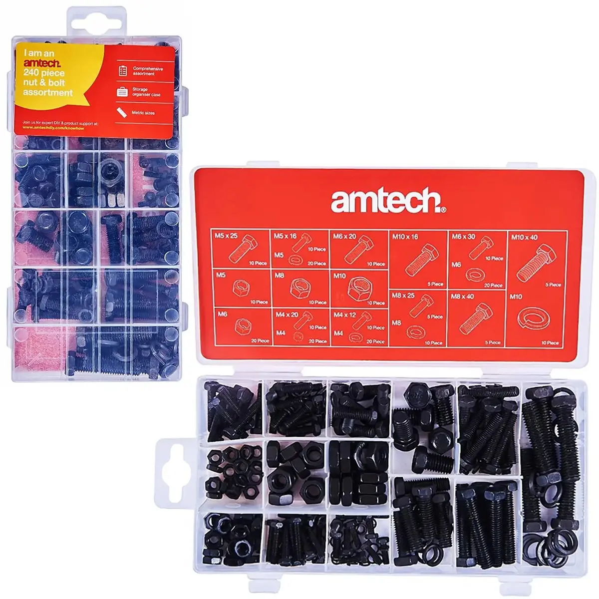 Amtech Nut And Bolt Set 240 Pieces 1