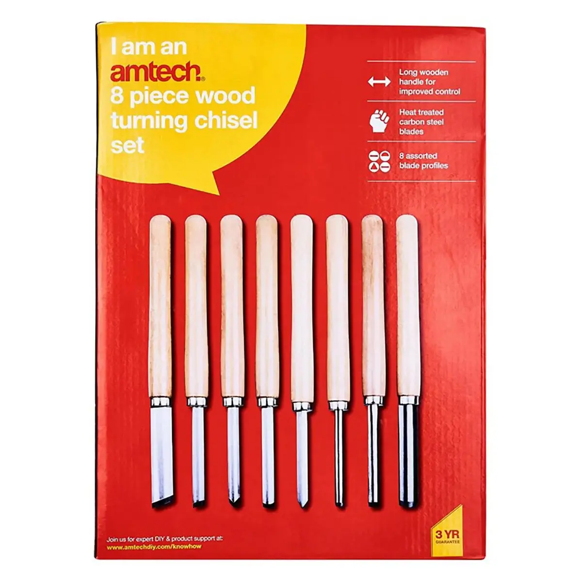 Amtech Wood Turning Chisel Set 8 Piece 1
