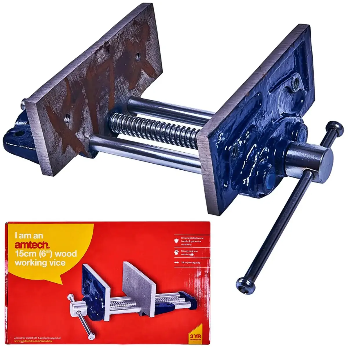 Amtech Woodworking Bench Vice Table Clamp Workshop Carpenter 15Cm 6 1