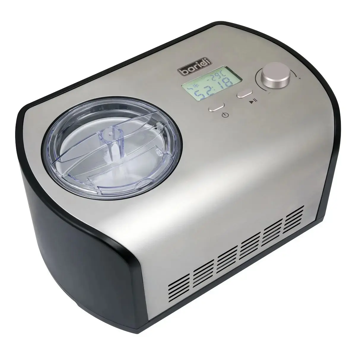 Baridi 1.2L Automatic Churning Ice Cream Machine, Fast Freeze Compressor Cooling 1
