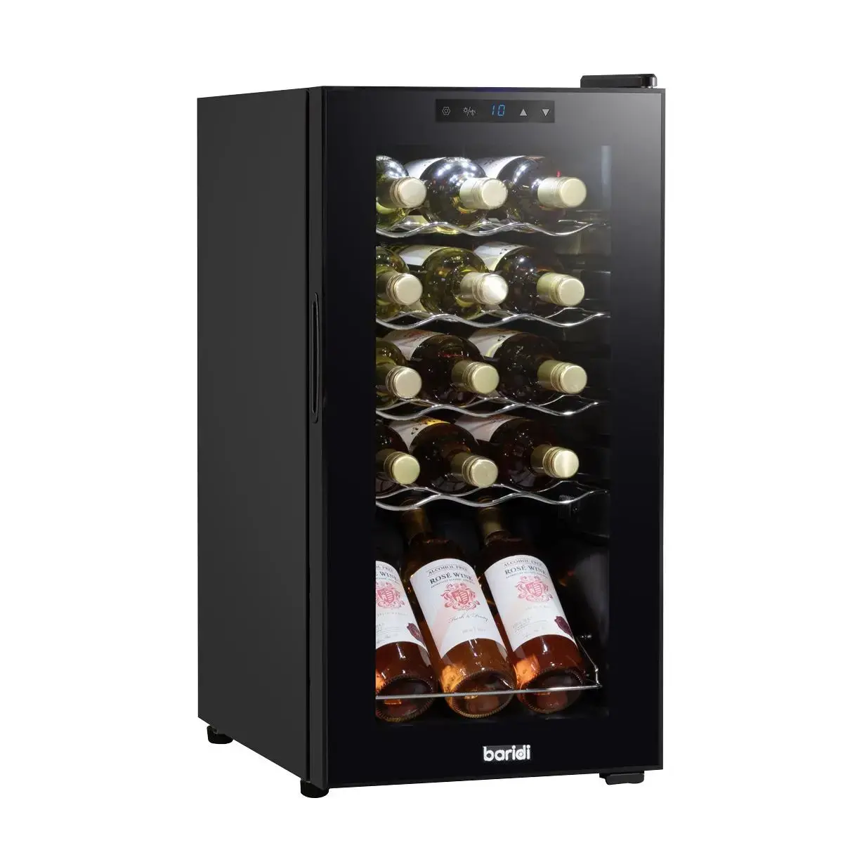 Baridi 15 Bottle Wine Fridge With Digital Touchscreen Controls & Led Light, Black 1