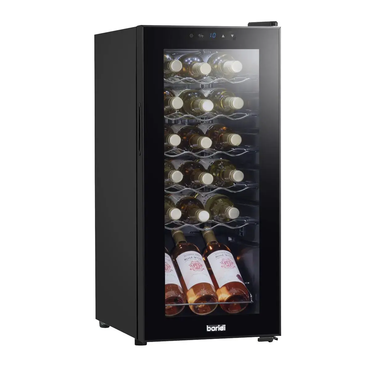 Baridi 18 Bottle Wine Fridge With Digital Touchscreen Controls & Led Light, Black 1