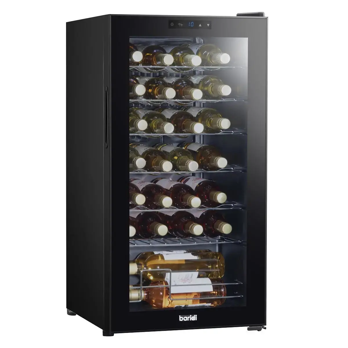 Baridi 28 Bottle Wine Fridge With Digital Touchscreen Controls & Led Light, Black 1
