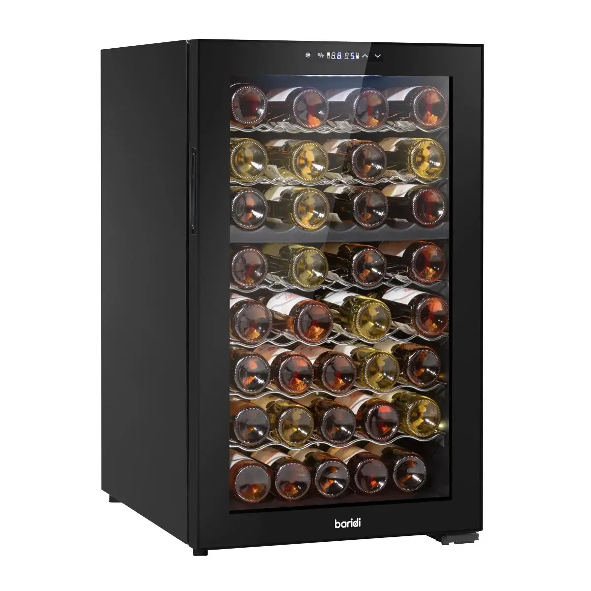 Baridi 52 Bottle Dual Zone Wine Cooler, Fridge, Touch Screen Controls, Led - Black 1