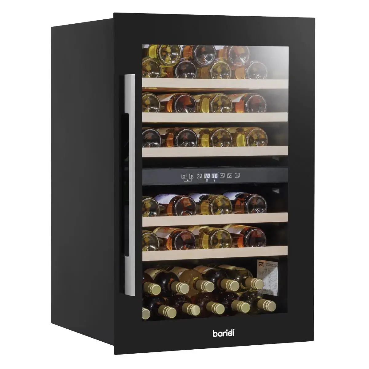 Baridi 57 Bottle Dual Zone Wine Fridge & Cooler 60Cm 1