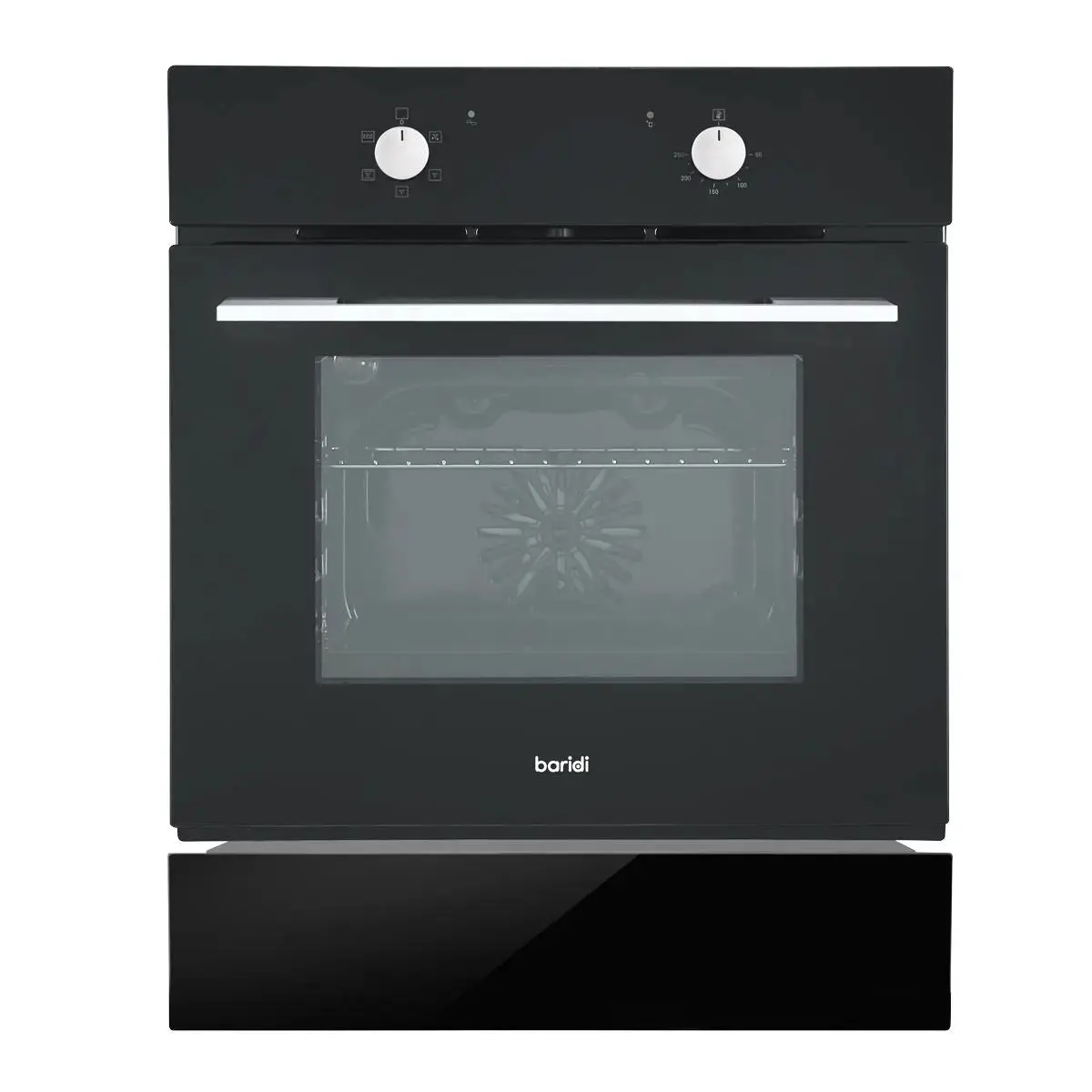 Baridi 60Cm 4 Function Fan Assisted Oven & 60Cm Warming Drawer Bundle, Black 1