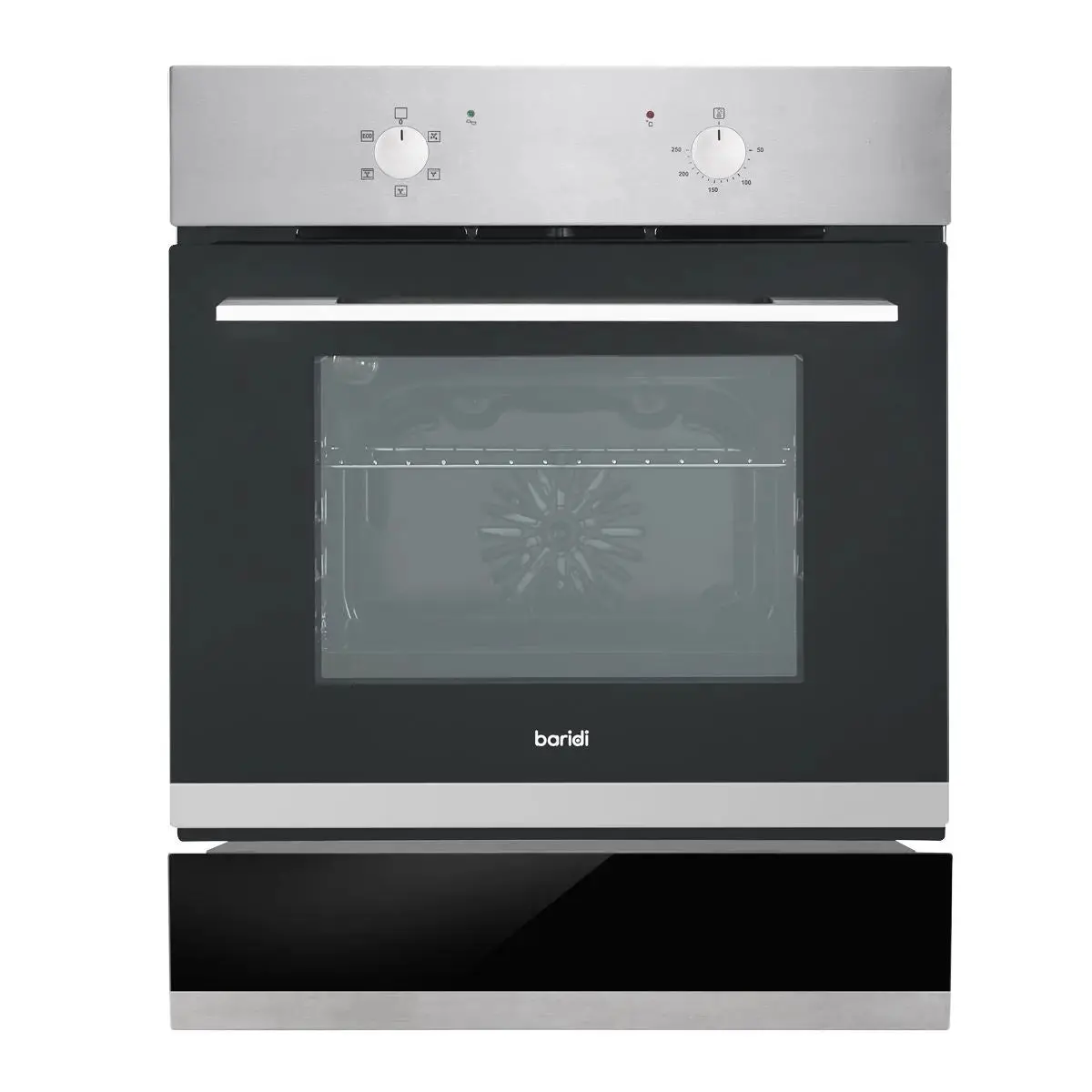 Baridi 60Cm 4-Function Fan-Assisted Oven & 60Cm Warming Drawer Bundle, Stainless Steel 1