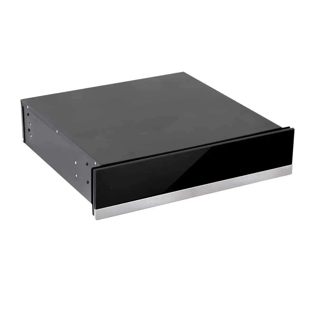 Baridi 60Cm Built-In Warming Drawer, Push-To-Open, Anti-Slip Mat, Black/Stainless Steel 1