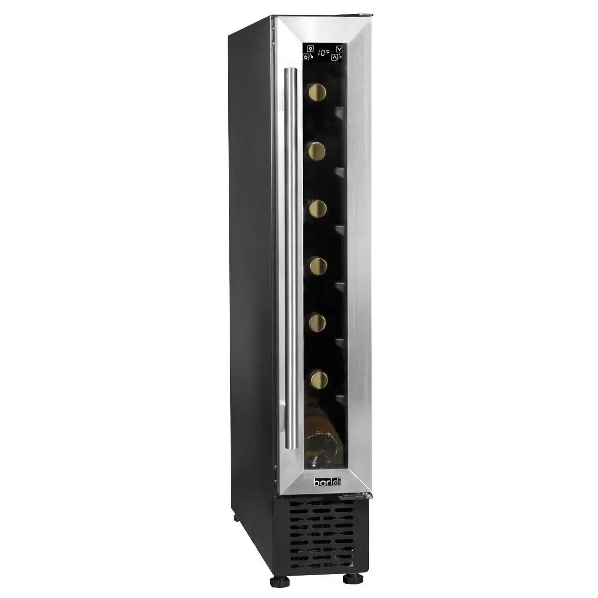 Baridi 7 Bottle 15Cm Slim Wine Cooler With Digital Touchscreen Controls, Stainless Steel 1