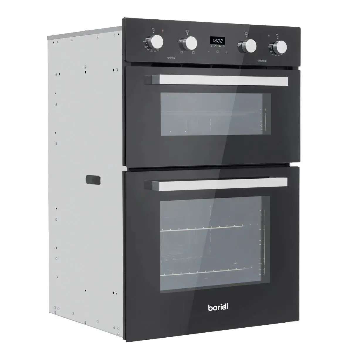 Baridi 90Cm Built-In Double Oven, 88L Capacity, Energy Rating A - Black 1