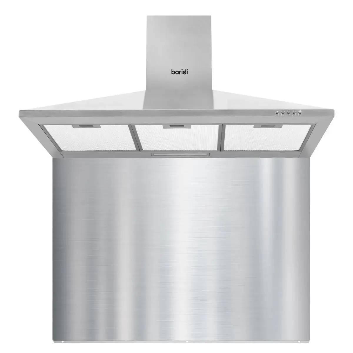 Baridi 90Cm Chimney Style Cooker Hood With Carbon Filters, Stainless Steel 1