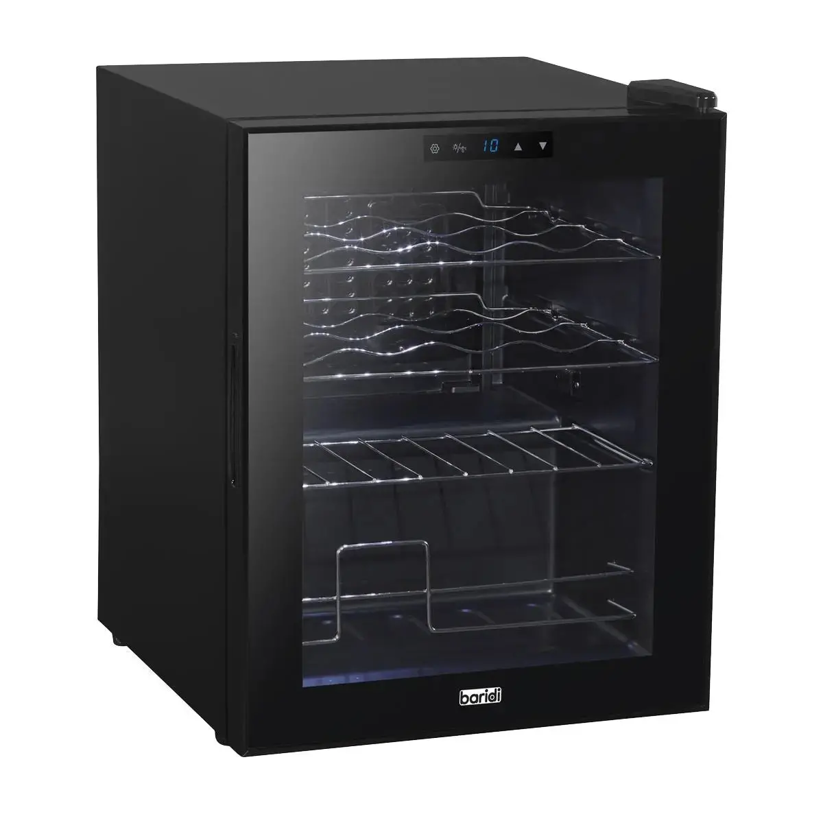 Baridi Black 16 Bottle Wine Fridge Cooler, 5-18°C Touch Controls & Led 430X560mm 1