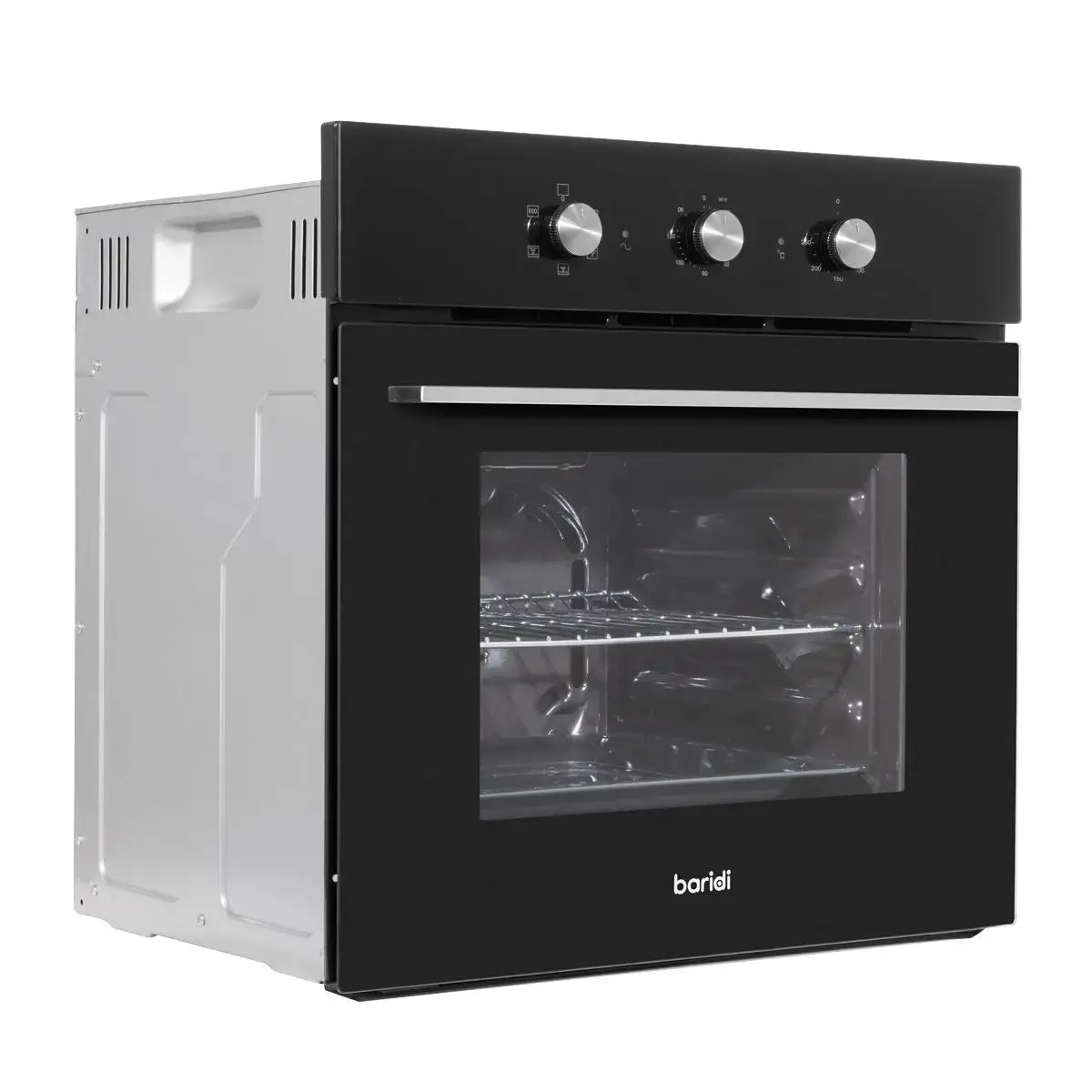 Baridi Built-In 5-Function Fan Assisted Oven With Timer 60Cm, 55L Capacity - Black 1