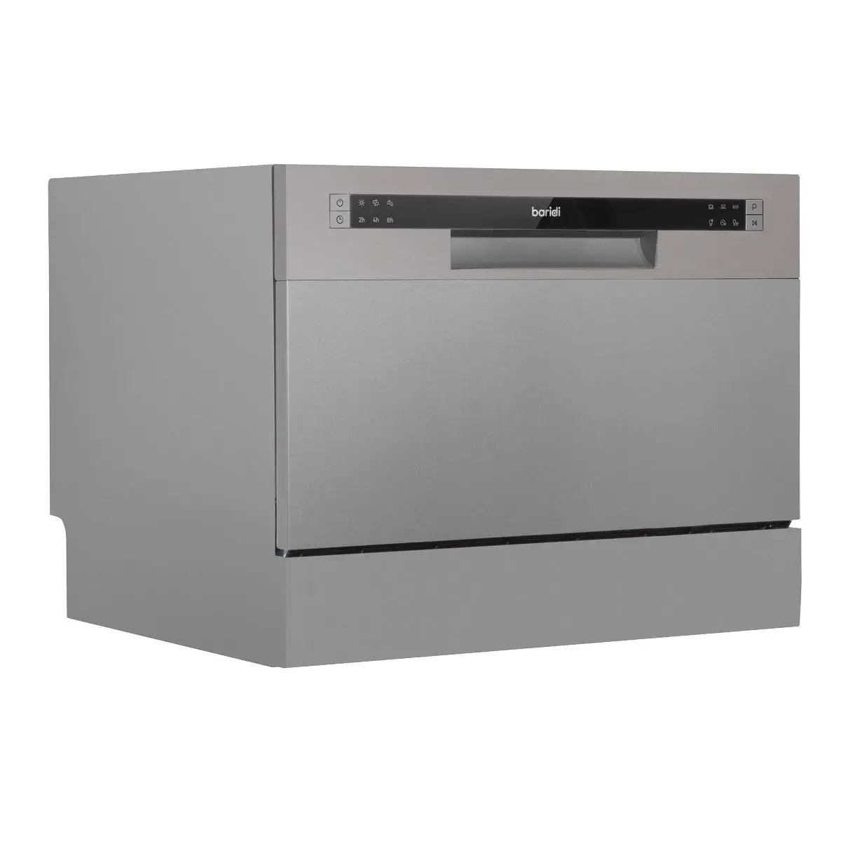 Baridi Compact Tabletop Dishwasher 6 Place Settings, 6 Programmes, Low Noise, 6.5L Cycle, Start Delay - Silver 1