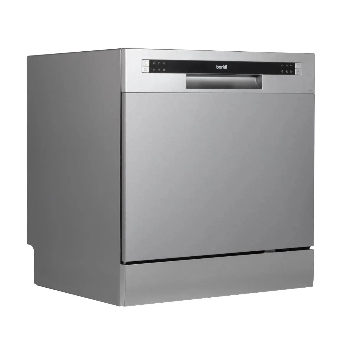 Baridi Compact Tabletop Dishwasher 8 Place Settings, 6 Programmes, Low Noise, 8L Cycle, Start Delay - Silver 1